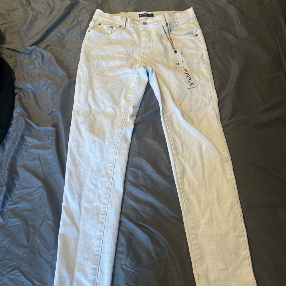 White Purple Jeans